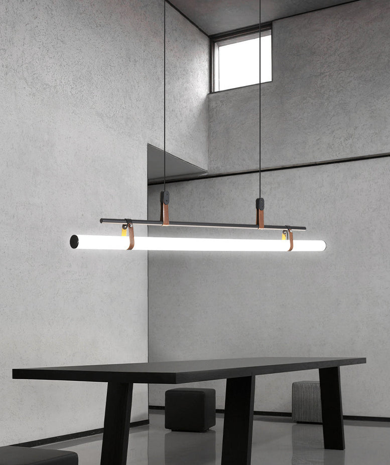 Pole Shaped Acrylic Island Pendant Light Simple LED Hanging Lamp for Dining Room Clearhalo 'Ceiling Lights' 'Island Lights' 'Lighting' 2628152