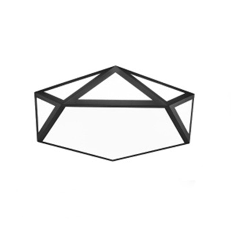 Nordic Style Flush Mount Ceiling Lamp Diamond Shape LED Flush Mount Lighting for Bedroom Black Clearhalo 'Ceiling Lights' 'Close To Ceiling Lights' 'Lighting' 2628357