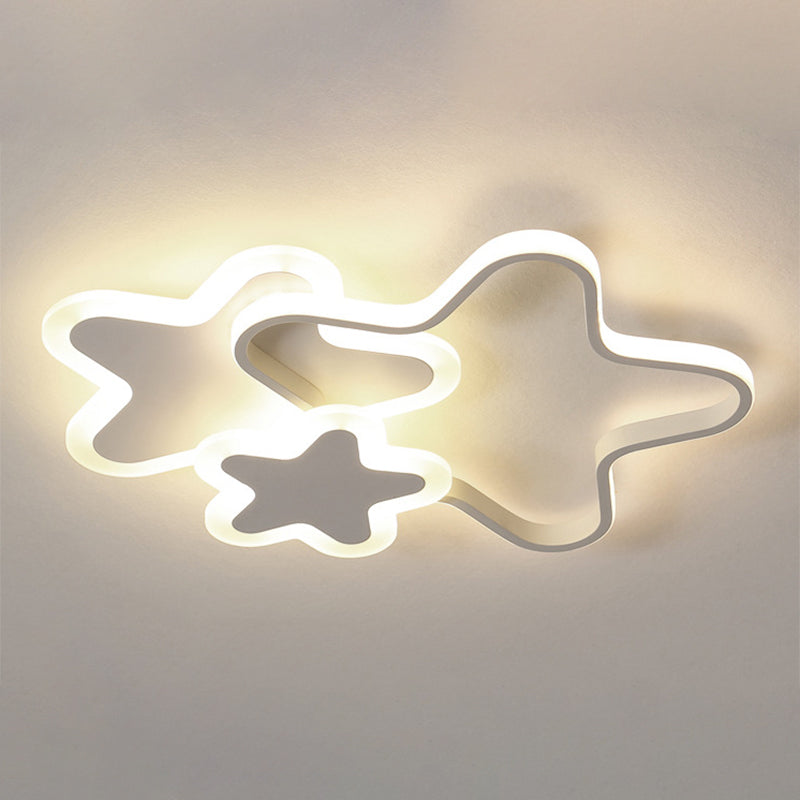 Nordic Style Metal Flush Mount Ceiling Lamp Cartoon Shape LED Flush Mount Lighting for Kids Bedroom Clearhalo 'Ceiling Lights' 'Close To Ceiling Lights' 'Lighting' 2628392