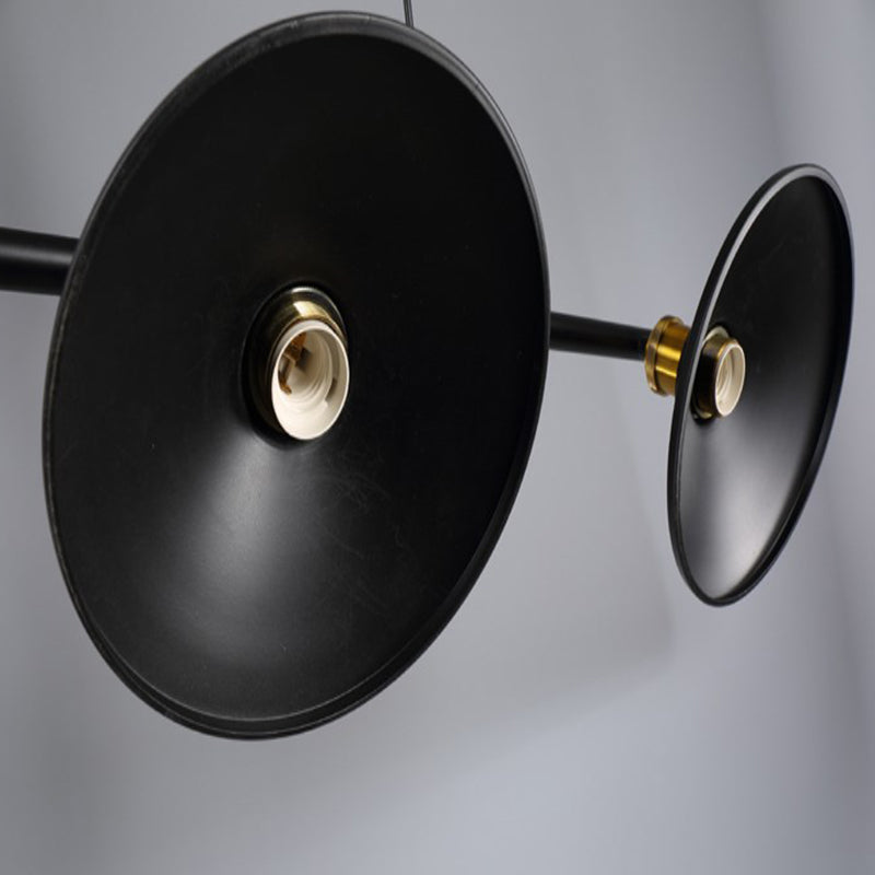 3 Lights Metal Island Pendant Lighting Industrial Black Cone Shade Island Lamps for Restaurant Clearhalo 'Ceiling Lights' 'Island Lights' 'Lighting' 2628711