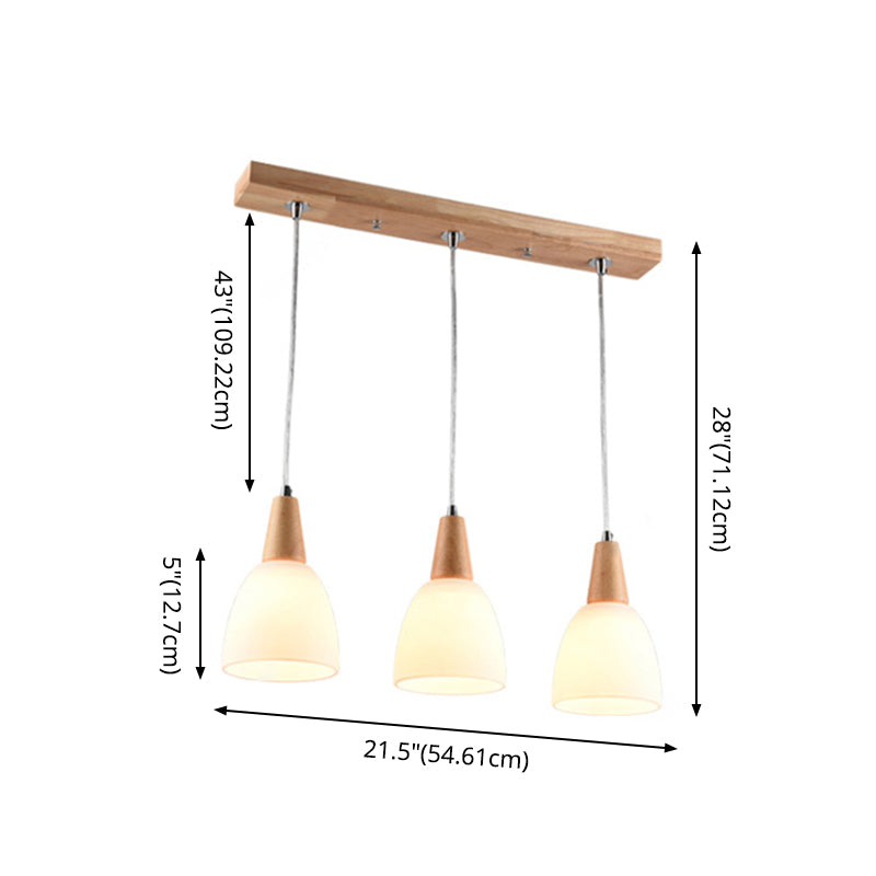 Cone Hanging Pendant Lights Modern Simple White Glass Pendant Ceiling Lights for Restaurant Clearhalo 'Ceiling Lights' 'Hogar' 'Iluminaci��n' 'L��mparas Colgantes' 'L��mparas de Techo' 'Pendant Lights' 'Pendants' Lighting' 2630141