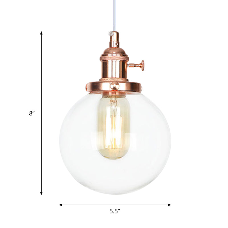 Orbit Hanging Lighting Farmhouse Amber/Clear Glass 1 Bulb Pendant Light Fixture with Adjustable Cord in Black/Bronze/Brass Finish Clearhalo 'Art Deco Pendants' 'Black' 'Cast Iron' 'Ceiling Lights' 'Ceramic' 'Crystal' 'Industrial Pendants' 'Industrial' 'Metal' 'Middle Century Pendants' 'Pendant Lights' 'Pendants' 'Rustic Pendants' 'Tiffany' Lighting' 273894