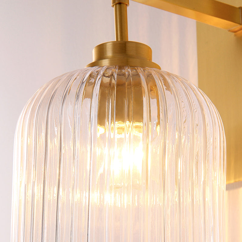 Prismatic Glass Lantern Wall Lamp Chinese Style 1-Light Brass Sconce Light Fixture with Tassel Knot Clearhalo 'Cast Iron' 'Glass' 'Industrial' 'Modern wall lights' 'Modern' 'Tiffany' 'Traditional wall lights' 'Wall Lamps & Sconces' 'Wall Lights' Lighting' 275455