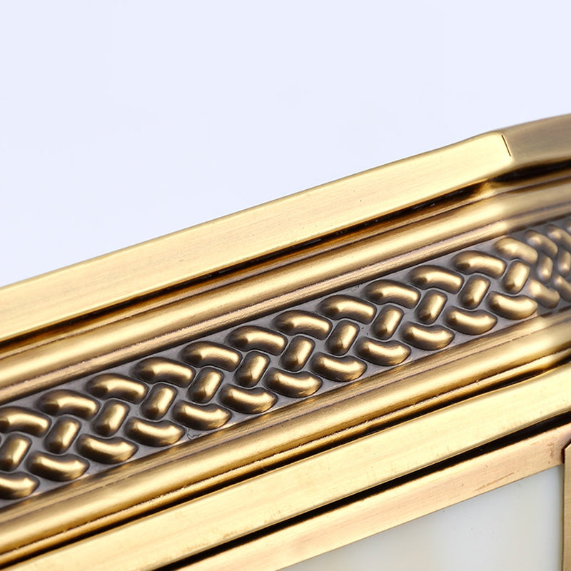 Gold 4 Lights Flushmount Light Traditional Frosted Glass Inverted Ceiling Flush Mount for Bedroom Clearhalo 'Ceiling Lights' 'Close To Ceiling Lights' 'Close to ceiling' 'Flush mount' Lighting' 275956