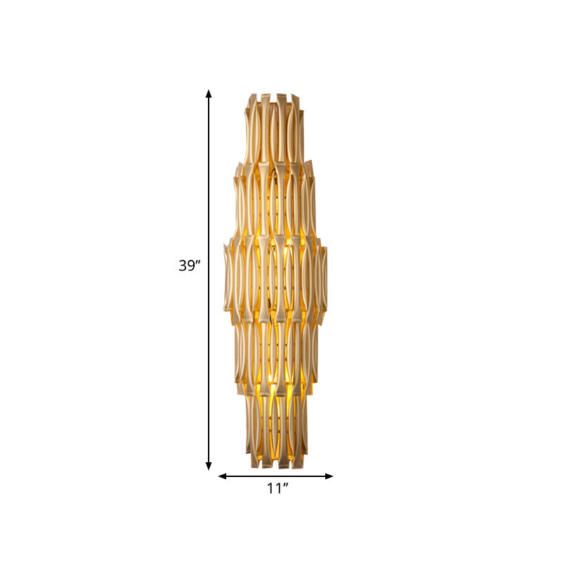 Tiered Aluminum Sconce Light Fixture Traditional Style 4/6 Lights Corridor Wall Mount Light in Gold Clearhalo 'Wall Lamps & Sconces' 'Wall Lights' Lighting' 276398