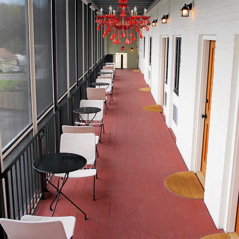 Crystal Candle/Bell Chandelier Lighting Modern 6/18 Lights Red Hanging Pendant with Shade/Shadeless, 23.5"/37.5" Wide Clearhalo 'Ceiling Lights' 'Chandeliers' 'Modern Chandeliers' 'Modern' Lighting' 280494