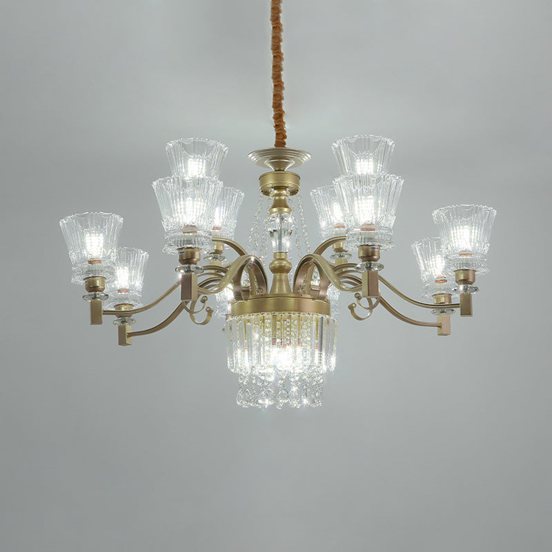 Sputnik Ceiling Chandelier Contemporary Crystal 11/13/15 Heads 37.5"/40.5"/41" Wide Satin Brass Hanging Light Clearhalo 'Ceiling Lights' 'Chandeliers' 'Modern Chandeliers' 'Modern' Lighting' 280713