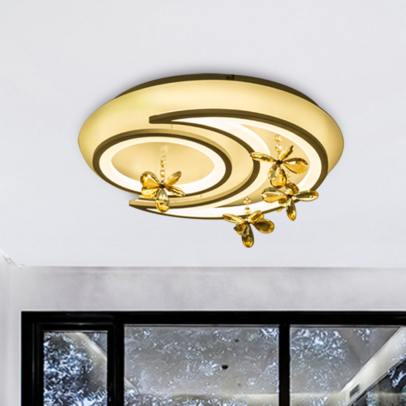 White Flower/Cloud/Moon Flushmount Contemporary LED Acrylic Close to Ceiling Lamp for Bedroom White Moon Clearhalo 'Ceiling Lights' 'Close To Ceiling Lights' 'Close to ceiling' 'Flush mount' Lighting' 281179