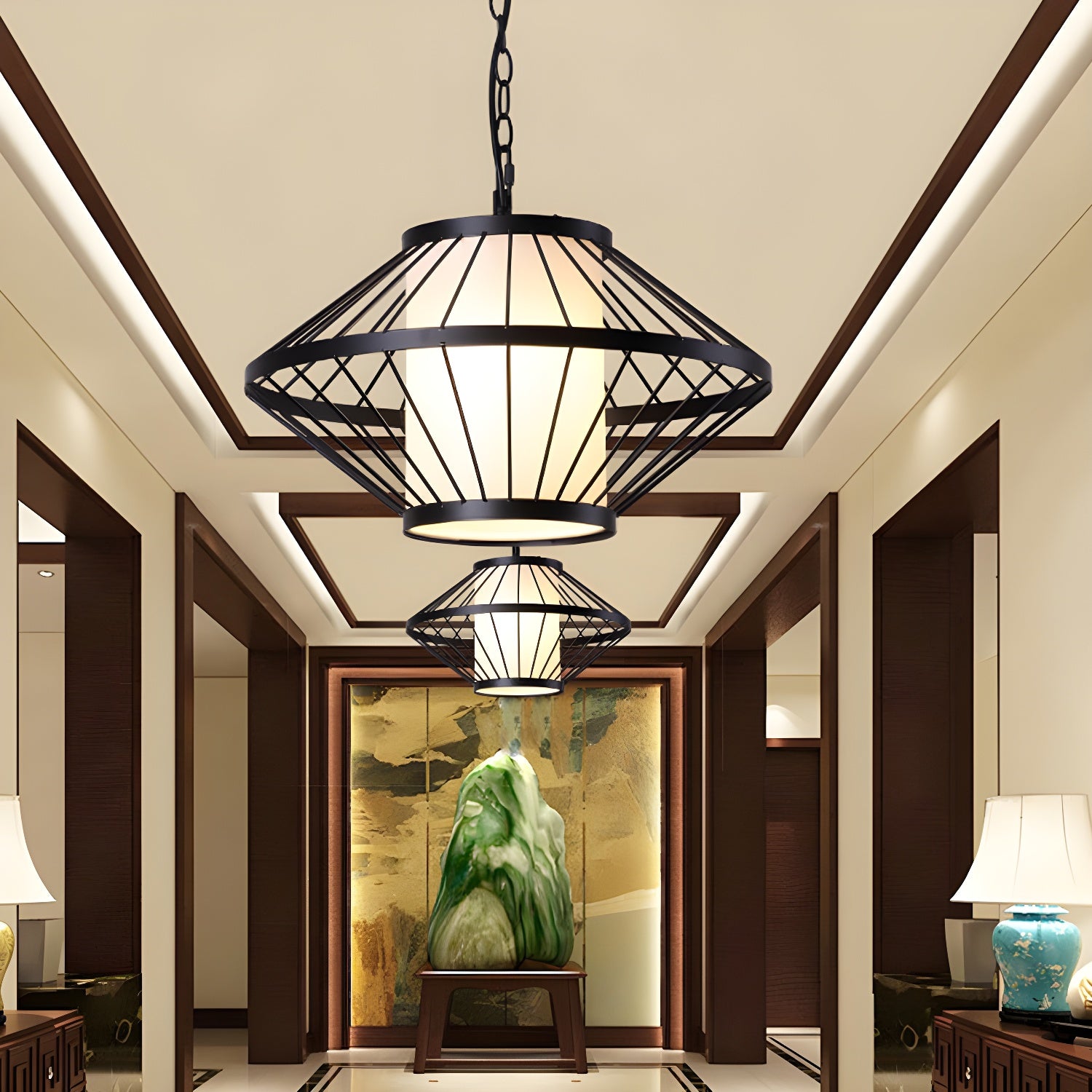 Iron Black Hanging Lamp 16