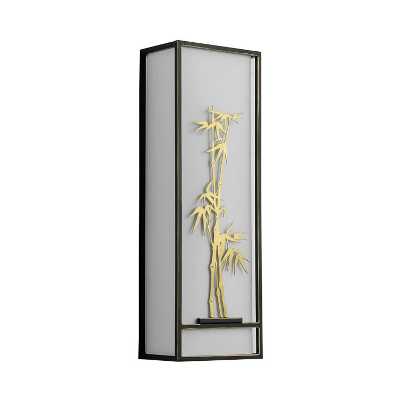 Traditional Rectangle Wall Mounted Light Fixture 2 Lights Fabric Sconce in White for Bedside Clearhalo 'Wall Lamps & Sconces' 'Wall Lights' Lighting' 285331