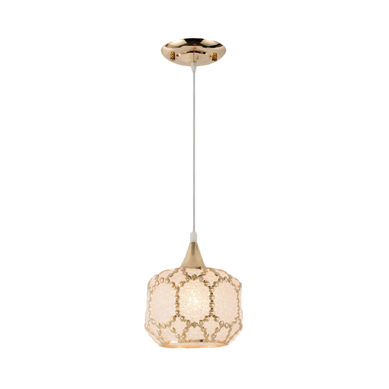 White 1 Light Hanging Pendant Traditional Plastic Dome/Drum/Wide Flare Suspension Lamp for Dining Room Clearhalo 'Ceiling Lights' 'Chandeliers' 'Glass shade' 'Glass' 'Pendant Lights' 'Pendants' Lighting' 285975