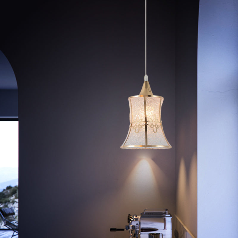 White 1 Light Hanging Pendant Traditional Plastic Dome/Drum/Wide Flare Suspension Lamp for Dining Room Clearhalo 'Ceiling Lights' 'Chandeliers' 'Glass shade' 'Glass' 'Pendant Lights' 'Pendants' Lighting' 285978
