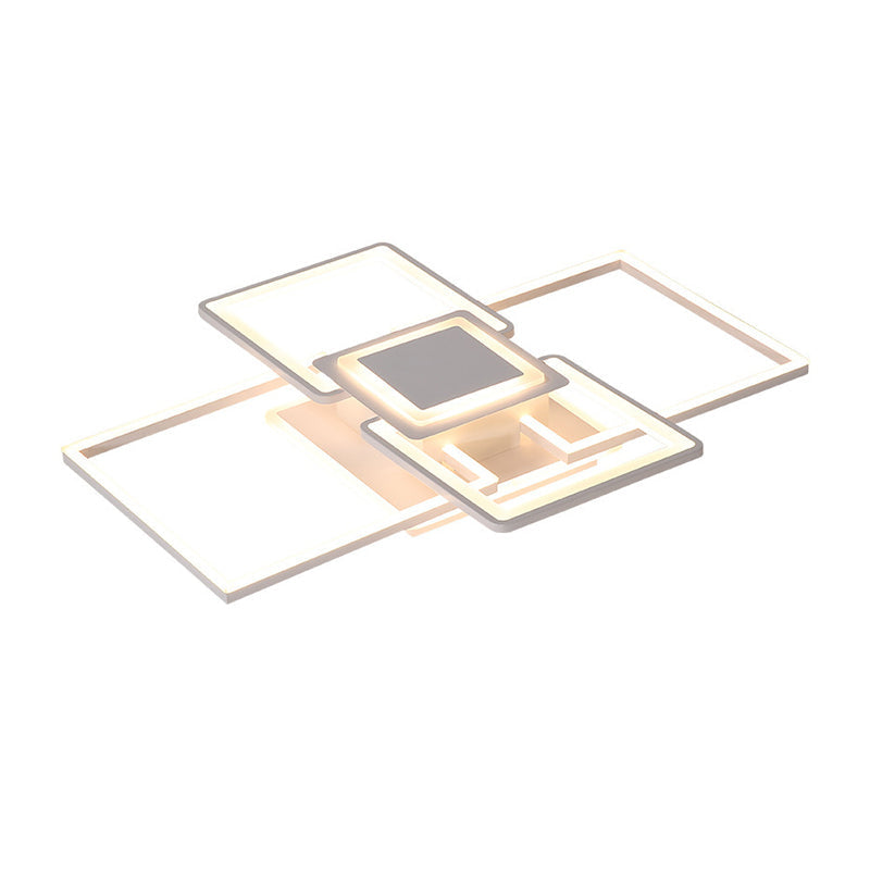 Frame Flush Mount Simple Acrylic 21.5"/25.5"/31.5" Wide LED White/Coffee Ceiling Light Fixture in Warm/White Light Clearhalo 'Ceiling Lights' 'Close To Ceiling Lights' 'Close to ceiling' 'Flush mount' Lighting' 288099