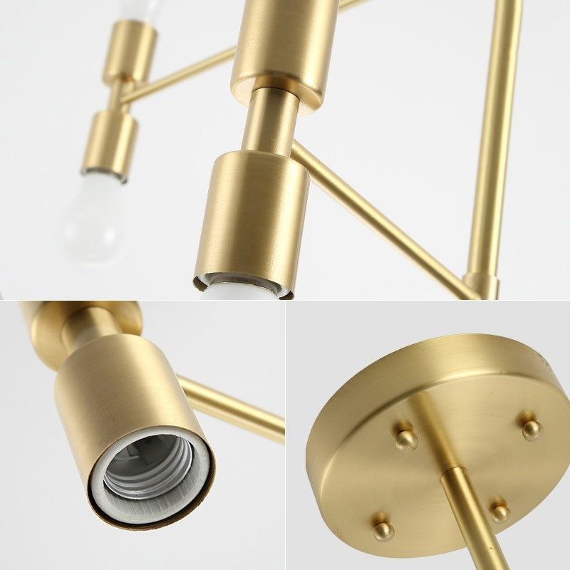 3 Tiers Hanging Chandelier Modern Metal 12 Lights Gold Hanging Lamp Kit for Bedroom Clearhalo 'Ceiling Lights' 'Chandeliers' 'Modern Chandeliers' 'Modern' Lighting' 289107