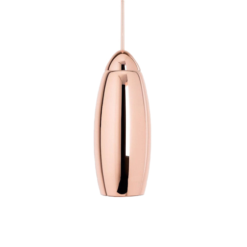 Modern 1 Head Hanging Light Copper Oval/Globe/Strip Pendant Ceiling Light with Mirror Glass Shade, 8"/16"/19.5" Wide Clearhalo 'Ceiling Lights' 'Modern Pendants' 'Modern' 'Pendant Lights' 'Pendants' Lighting' 290132