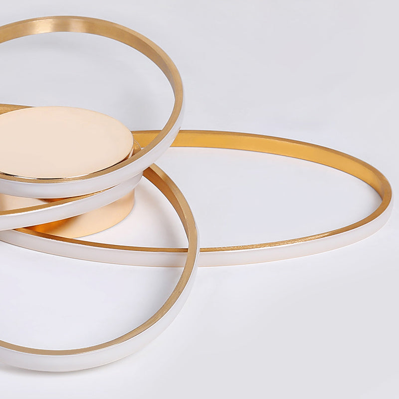 Gold Overlapping Ceiling Light Nordic LED Acrylic Flush Mount Lamp for Living Room Clearhalo 'Ceiling Lights' 'Close To Ceiling Lights' 'Close to ceiling' 'Flush mount' Lighting' 291410