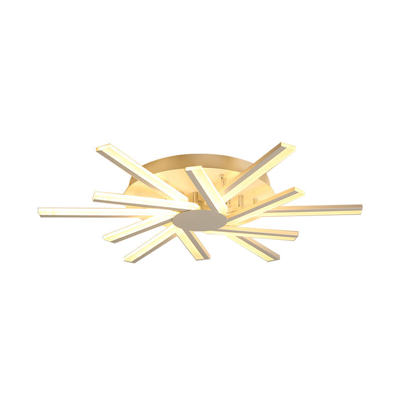 31.5"/39" W LED Living Room Ceiling Mounted Light White Semi Flush Light Fixture with Spiral Acrylic Shade in Warm/White Light Clearhalo 'Ceiling Lights' 'Close To Ceiling Lights' 'Close to ceiling' 'Semi-flushmount' Lighting' 291587