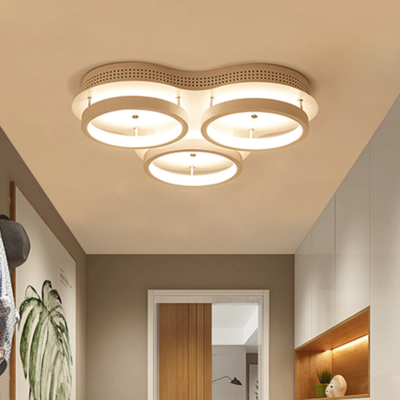 Triangular Flush Lighting Modernity Acrylic LED White Ceiling Mount Light in Warm/White Light Clearhalo 'Ceiling Lights' 'Close To Ceiling Lights' 'Close to ceiling' 'Flush mount' Lighting' 291753