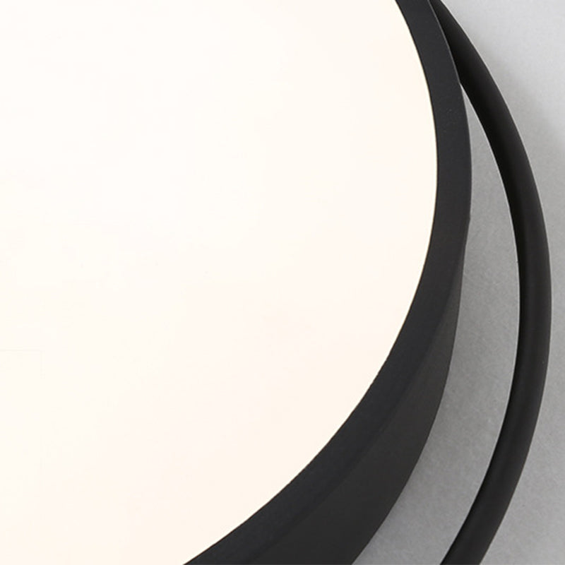 18"/21.5" Dia Black Round Flush Mount Light Acrylic LED Simple Ceiling Lighting in Warm/White Light Clearhalo 'Ceiling Lights' 'Close To Ceiling Lights' 'Close to ceiling' 'Flush mount' Lighting' 291949