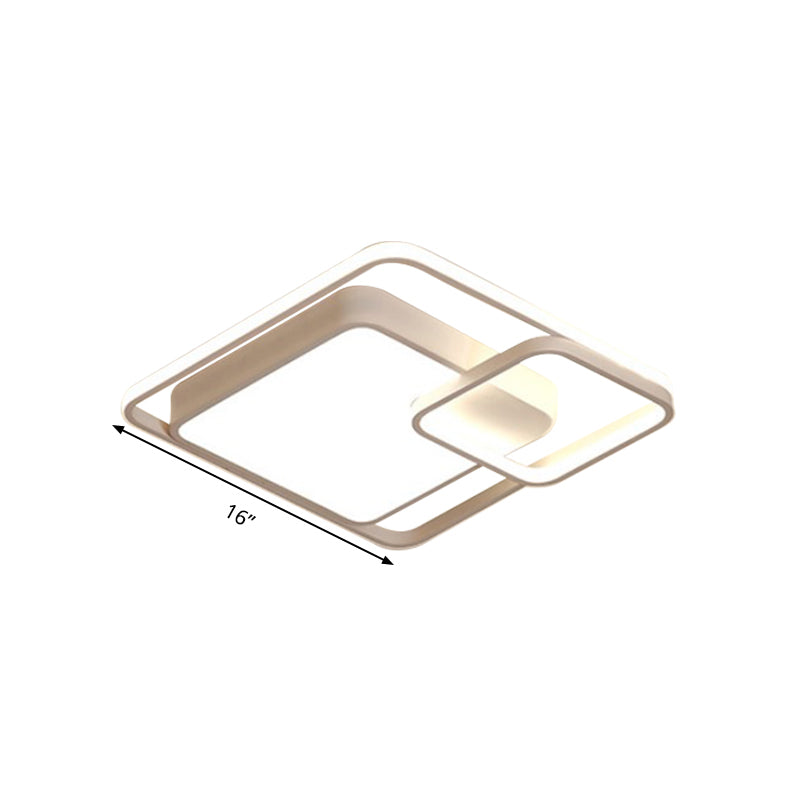 16"/19"/35.5" W White Rectangle Ceiling Light High Penetrated Acrylic LED Modern Flushmount in Warm/White/3 Color Light Clearhalo 'Ceiling Lights' 'Close To Ceiling Lights' 'Close to ceiling' 'Flush mount' Lighting' 292283