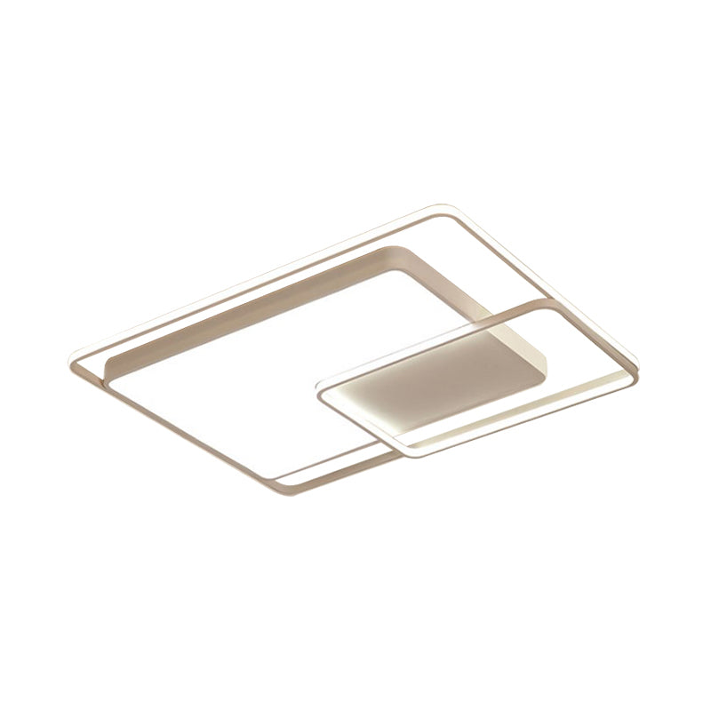 16"/19"/35.5" W White Rectangle Ceiling Light High Penetrated Acrylic LED Modern Flushmount in Warm/White/3 Color Light Clearhalo 'Ceiling Lights' 'Close To Ceiling Lights' 'Close to ceiling' 'Flush mount' Lighting' 292290