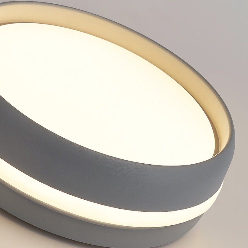 Small Black/Grey Drum Flush Mount Light Simple Integrated LED Acrylic Ceiling Lamp Kit in Warm/White Light Clearhalo 'Ceiling Lights' 'Close To Ceiling Lights' 'Close to ceiling' 'Flush mount' Lighting' 292501