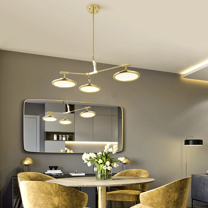 Gold Branch Chandelier Light Fixture Modern 3/5 Heads Pendant Light Kit in Warm/White Light Clearhalo 'Ceiling Lights' 'Chandeliers' 'Modern Chandeliers' 'Modern' Lighting' 293952