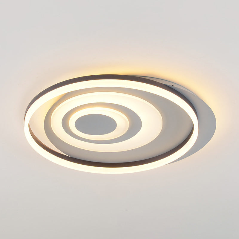 Black Ripple Flush Mount Lighting Contemporary Acrylic LED Ceiling Light Fixture for Bedroom Clearhalo 'Ceiling Lights' 'Close To Ceiling Lights' 'Close to ceiling' 'Flush mount' Lighting' 294612