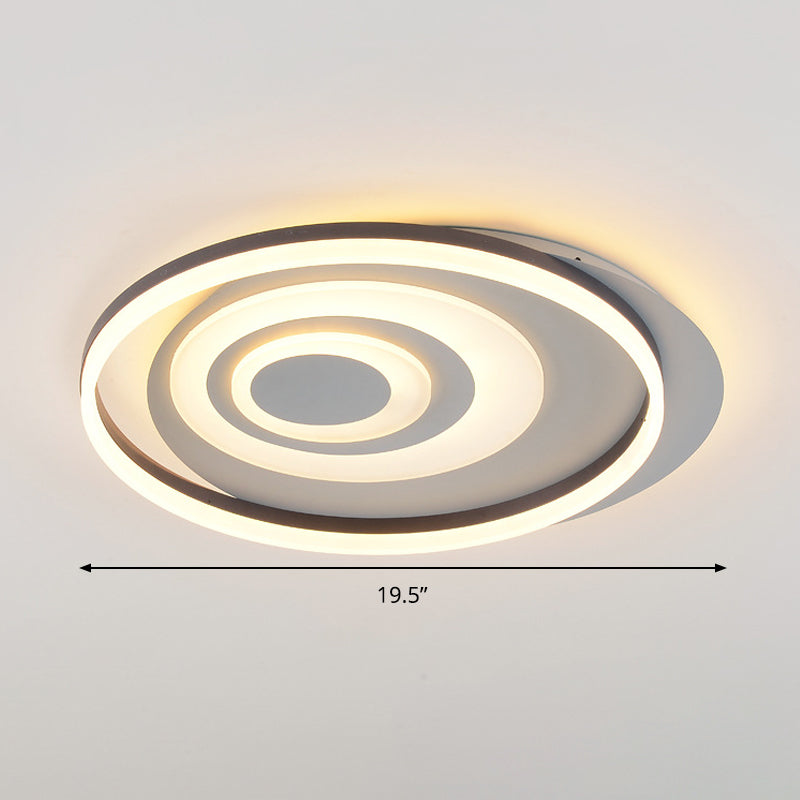 Black Ripple Flush Mount Lighting Contemporary Acrylic LED Ceiling Light Fixture for Bedroom Clearhalo 'Ceiling Lights' 'Close To Ceiling Lights' 'Close to ceiling' 'Flush mount' Lighting' 294613