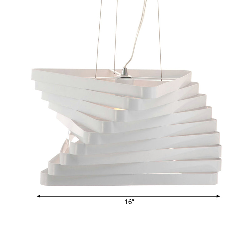 1 Bulb Laser Cut Hanging Lighting Contemporary Metal Ceiling Pendant Light in White Clearhalo 'Ceiling Lights' 'Modern Pendants' 'Modern' 'Pendant Lights' 'Pendants' Lighting' 296859