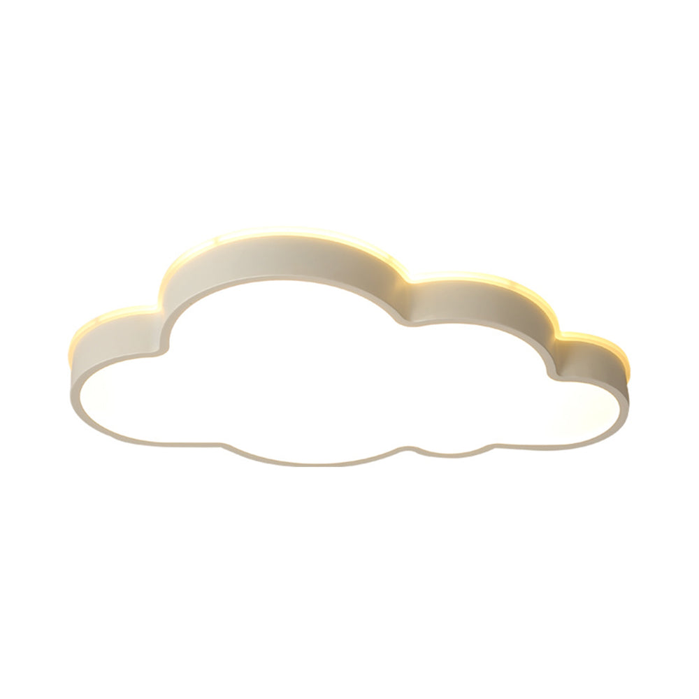 Cloud Slim Panel Flush Mount Light Simple Stylish Acrylic LED Ceiling Light in White for Adult Baby Room Clearhalo 'Ceiling Lights' 'Close To Ceiling Lights' 'Close to ceiling' 'Flush mount' Lighting' 30624