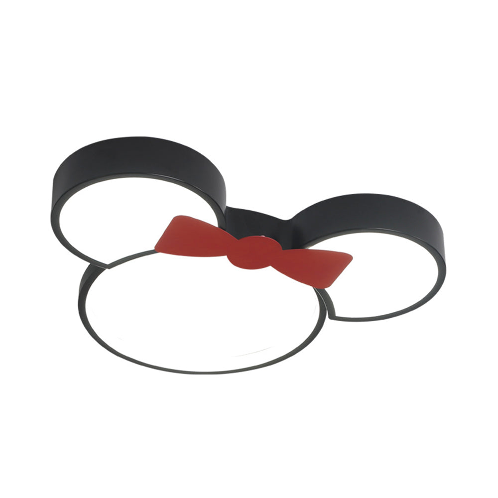Acrylic Cartoon Mouse Ceiling Lamp Modern Simple LED Ceiling Mount Light in Black for Child Bedroom Clearhalo 'Ceiling Lights' 'Close To Ceiling Lights' 'Close to ceiling' 'Flush mount' Lighting' 30653