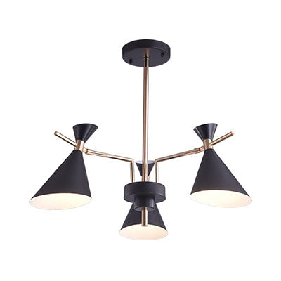 Nordic Horn Shape Hanging Light Metal 3 Lights Hanging Pendant Lamp for Bedroom Clearhalo 'Ceiling Lights' 'Chandeliers' Lighting' options 32381