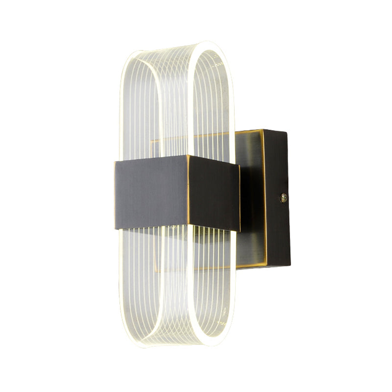 Metal Square Sconce Light Modernism LED Black Wall Mounted Lighting for Living Room Clearhalo 'Cast Iron' 'Glass' 'Industrial' 'Modern wall lights' 'Modern' 'Tiffany' 'Traditional wall lights' 'Wall Lamps & Sconces' 'Wall Lights' Lighting' 324223