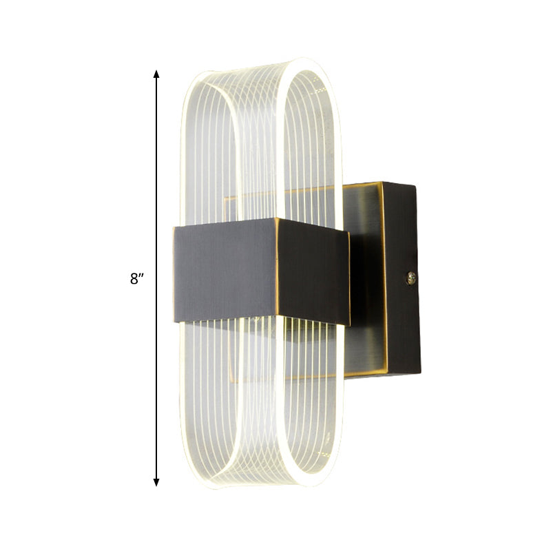 Metal Square Sconce Light Modernism LED Black Wall Mounted Lighting for Living Room Clearhalo 'Cast Iron' 'Glass' 'Industrial' 'Modern wall lights' 'Modern' 'Tiffany' 'Traditional wall lights' 'Wall Lamps & Sconces' 'Wall Lights' Lighting' 324224