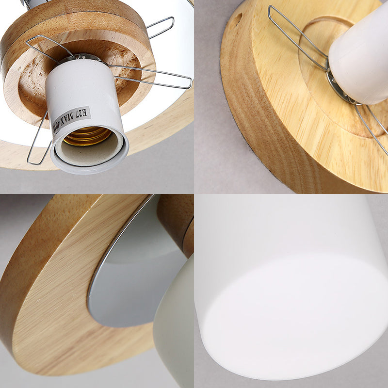 Frosted Glass Geometric Flush Mount Light Nordic 1 Light Flush Ceiling Light Fixture in White for Corridor Clearhalo 'Ceiling Lights' 'Close To Ceiling Lights' 'Close to ceiling' 'Flush mount' Lighting' 325263