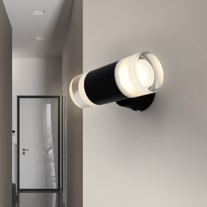Metal Tube Sconce Minimalist 2 Heads Wall Mounted Light Fixture in Black for Living Room Clearhalo 'Cast Iron' 'Glass' 'Industrial' 'Modern wall lights' 'Modern' 'Tiffany' 'Traditional wall lights' 'Wall Lamps & Sconces' 'Wall Lights' Lighting' 325981