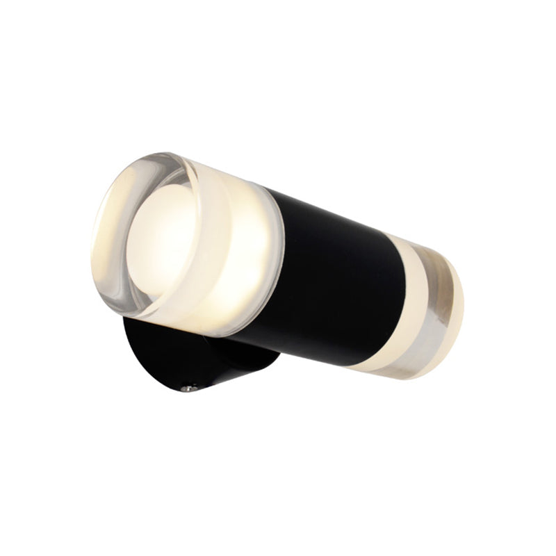 Metal Tube Sconce Minimalist 2 Heads Wall Mounted Light Fixture in Black for Living Room Clearhalo 'Cast Iron' 'Glass' 'Industrial' 'Modern wall lights' 'Modern' 'Tiffany' 'Traditional wall lights' 'Wall Lamps & Sconces' 'Wall Lights' Lighting' 325983