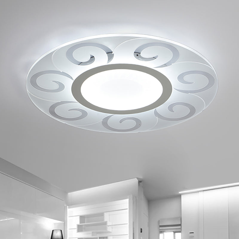 16"/19.5"/23.5"/29.5" W Acrylic Ultra Thin Flushmount Lighting Modernism Led Flush Ceiling Light for Living Room Clearhalo 'Ceiling Lights' 'Close To Ceiling Lights' 'Close to ceiling' 'Flush mount' Lighting' 326979