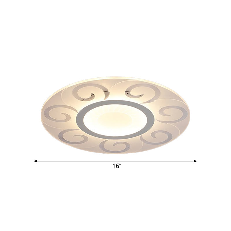 16"/19.5"/23.5"/29.5" W Acrylic Ultra Thin Flushmount Lighting Modernism Led Flush Ceiling Light for Living Room Clearhalo 'Ceiling Lights' 'Close To Ceiling Lights' 'Close to ceiling' 'Flush mount' Lighting' 326982