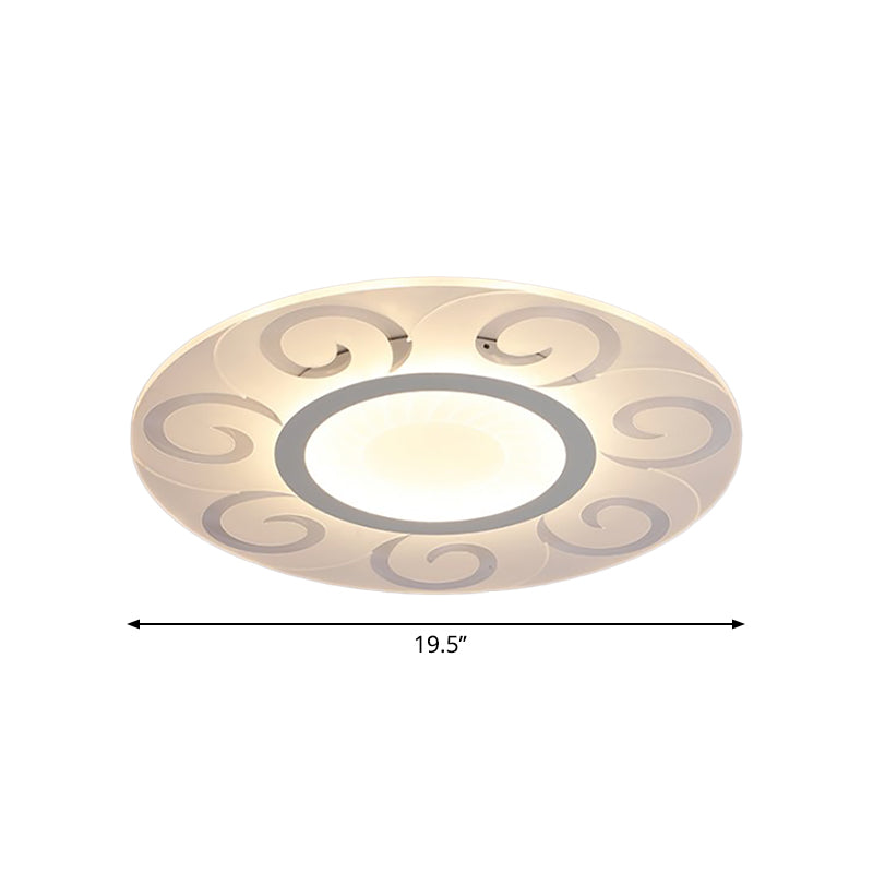 16"/19.5"/23.5"/29.5" W Acrylic Ultra Thin Flushmount Lighting Modernism Led Flush Ceiling Light for Living Room Clearhalo 'Ceiling Lights' 'Close To Ceiling Lights' 'Close to ceiling' 'Flush mount' Lighting' 326983