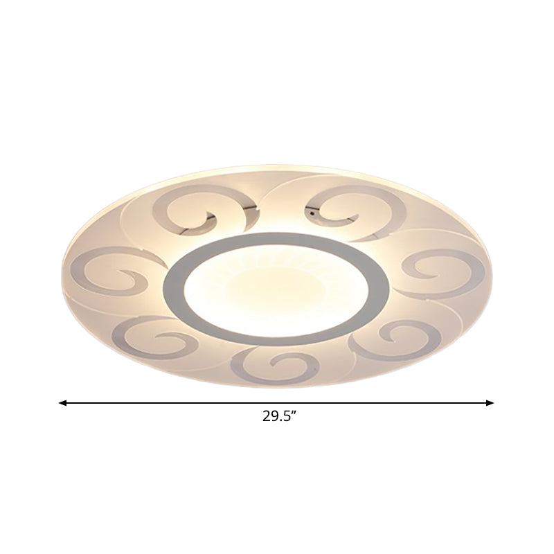 16"/19.5"/23.5"/29.5" W Acrylic Ultra Thin Flushmount Lighting Modernism Led Flush Ceiling Light for Living Room Clearhalo 'Ceiling Lights' 'Close To Ceiling Lights' 'Close to ceiling' 'Flush mount' Lighting' 326985