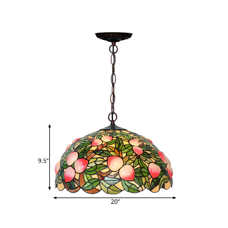 Pink Cut Glass 1/2/3 Lights Chandelier Light Victorian Peach Bronze Hanging Pendant for Dining Room, 12"/16"/20" Wide Clearhalo 'Ceiling Lights' 'Chandeliers' 'Industrial' 'Middle Century Chandeliers' 'Tiffany Chandeliers' 'Tiffany close to ceiling' 'Tiffany' Lighting' 327004