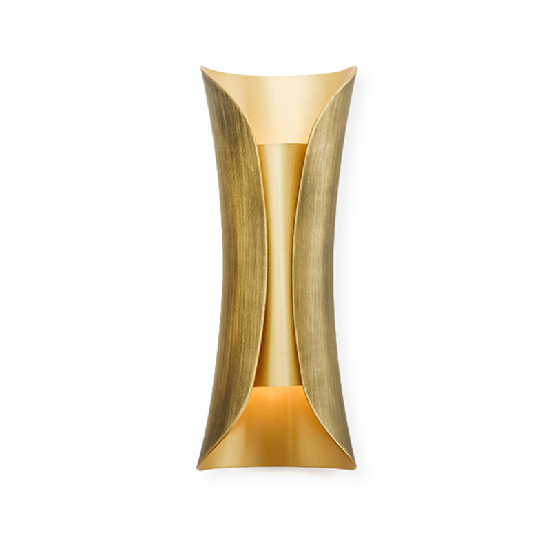 Gold Curve LED Sconce Light Modernism 2 Heads Metal Wall Lighting Fixture for Living Room Clearhalo 'Cast Iron' 'Glass' 'Industrial' 'Modern wall lights' 'Modern' 'Tiffany' 'Traditional wall lights' 'Wall Lamps & Sconces' 'Wall Lights' Lighting' 339006