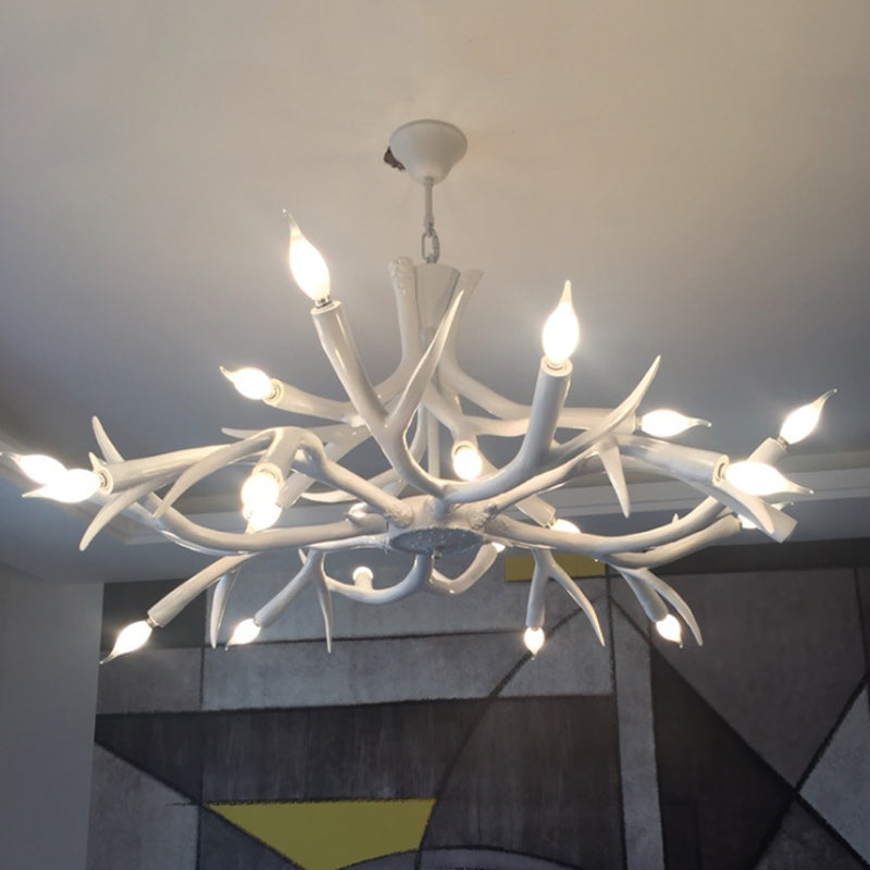 Resin Sputnik Chandelier Lamp Contemporary 22-Head Dining Room Pendant Ceiling Light in White White Clearhalo 'Ceiling Lights' 'Chandeliers' Lighting' options 340613_3c9a1518-598e-4397-b0b9-d7bc47c670d2