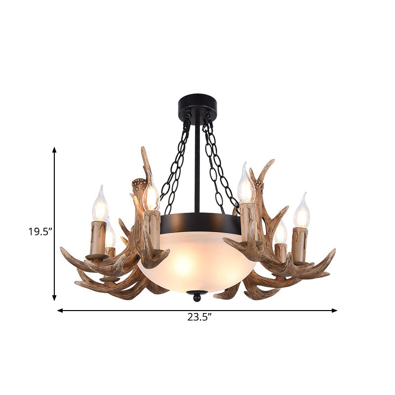 Metal Semi Sphere Chandelier Lamp Contemporary 11-Head Restaurant Pendant Ceiling Light in Brown Clearhalo 'Ceiling Lights' 'Chandeliers' Lighting' options 340655