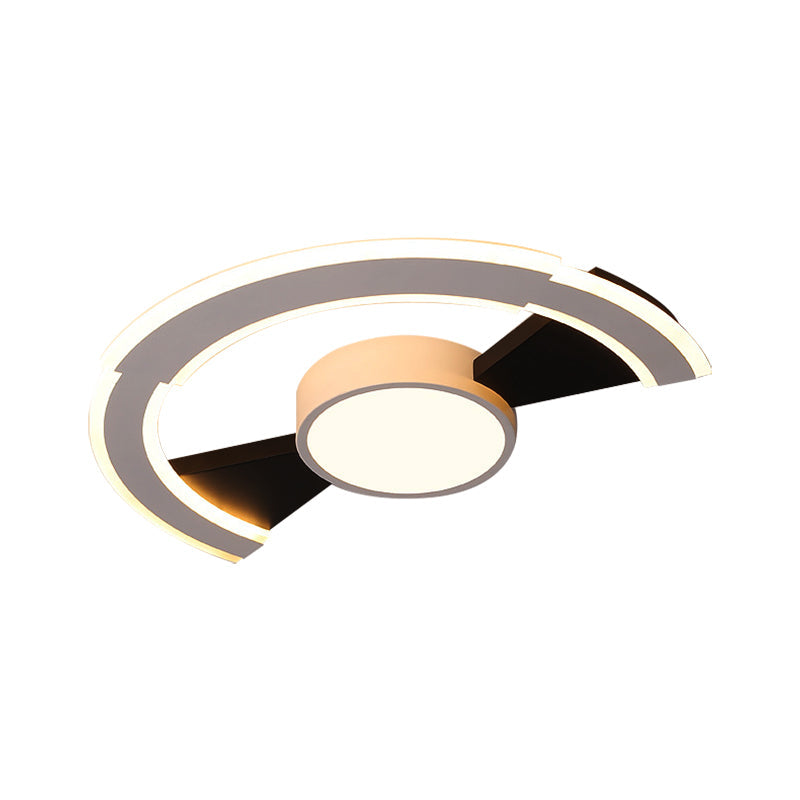 16"/19.5"/23.5" Traverse Lighting Fixture Modern Acrylic Warm/White Ceiling Lights Flush Mount Clearhalo 'Ceiling Lights' 'Close To Ceiling Lights' 'Close to ceiling' 'Flush mount' Lighting' 360186