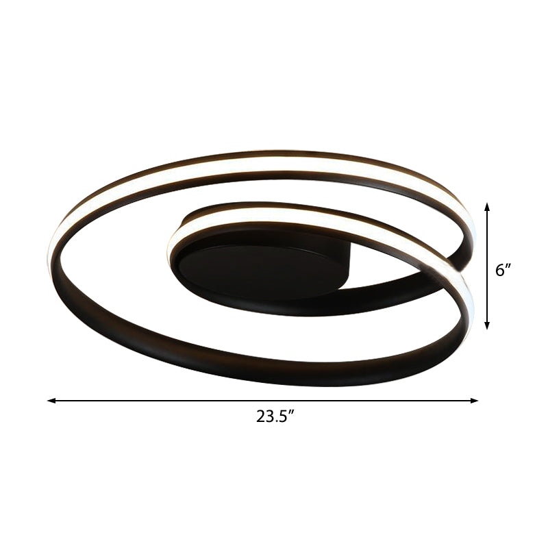 White/Black Circle Ceiling Lights Flush Mount Modern 18"/23.5" Lighting Fixture for Indoor Clearhalo 'Ceiling Lights' 'Close To Ceiling Lights' 'Close to ceiling' 'Flush mount' Lighting' 360464