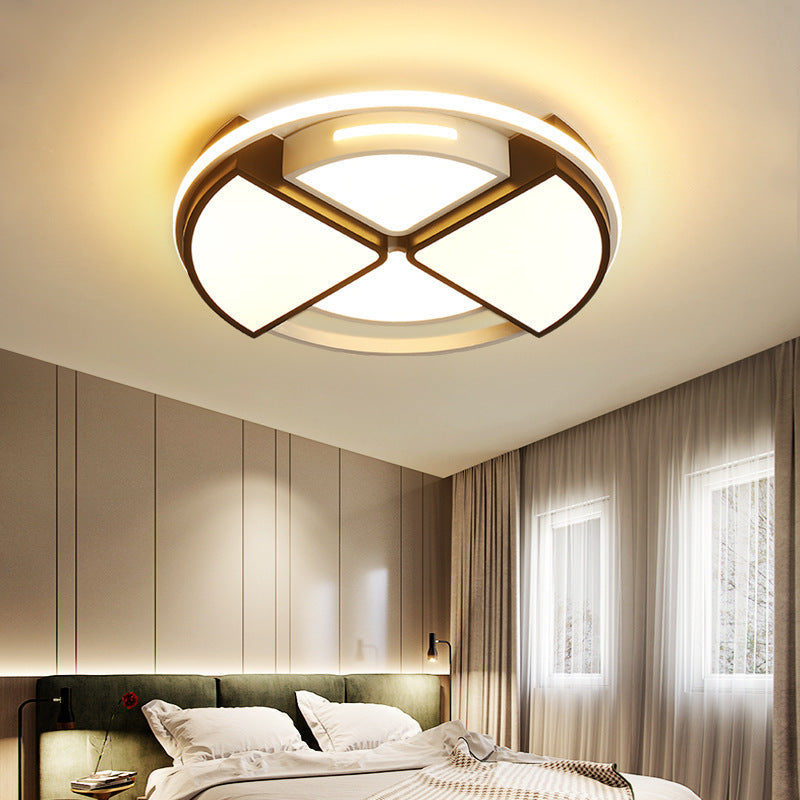 Warm/White Round Lighting Fixture Modern Acrylic 16"/19.5" Ceiling Lights Flush Mount in White Clearhalo 'Ceiling Lights' 'Close To Ceiling Lights' 'Close to ceiling' 'Flush mount' Lighting' 360954