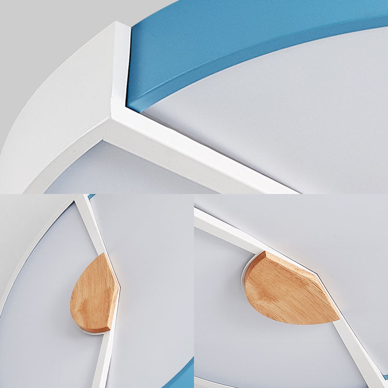 Metallic Splicing Round Flush Light Modern Integrated LED Black/Pink/Yellow Ceiling Mounted Lamp, 12"/16"/19.5" Wide Clearhalo 'Ceiling Lights' 'Close To Ceiling Lights' 'Close to ceiling' 'Flush mount' Lighting' 369582